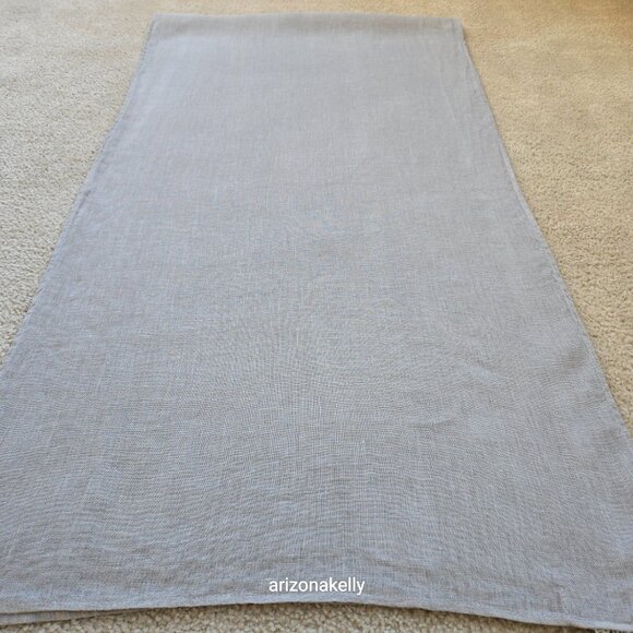 Bella Notte Hemmed Linen Scarf Tan - Picture 8 of 10